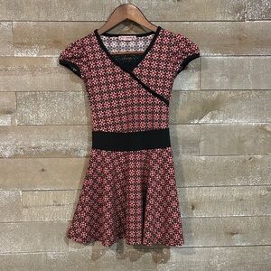 My Michelle, Black and Pink Patterned Dress, Y2K, kids size 7